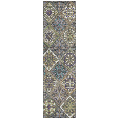 Machine Washable Indoor/Outdoor Layton ACN2256 Panels Rug