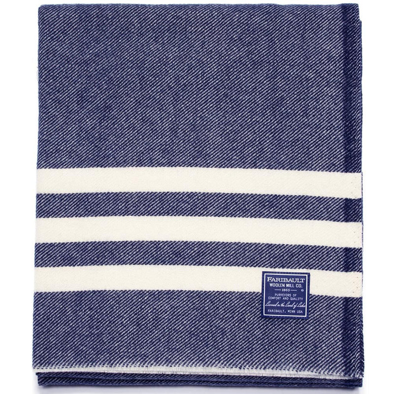 Jeté en laine Trapper, Bleu marine