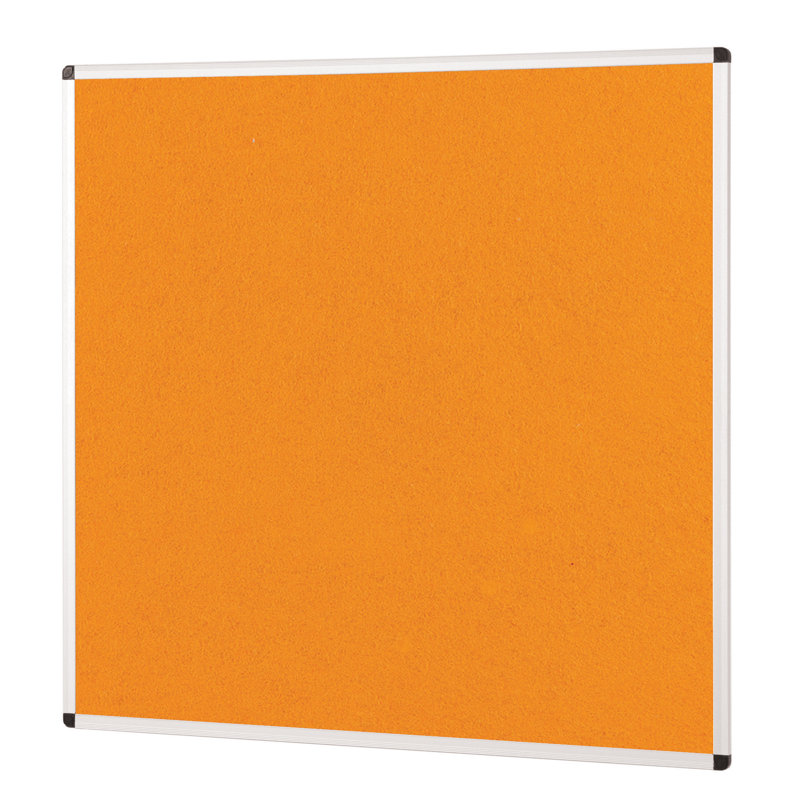 Wall Mounted Bulletin Board, Orange, 90 cm H x 120 cm W x 1.2 cm D