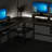 Modern Study Desk with Shelf, Dore & Black, 70.9 x 29.1 x 23.6 inches | 100% Melamine Coated Particle Board, 0.7 inches Thick | Stylish & Functional Design for Home Office, Industrial Concept-1357021320