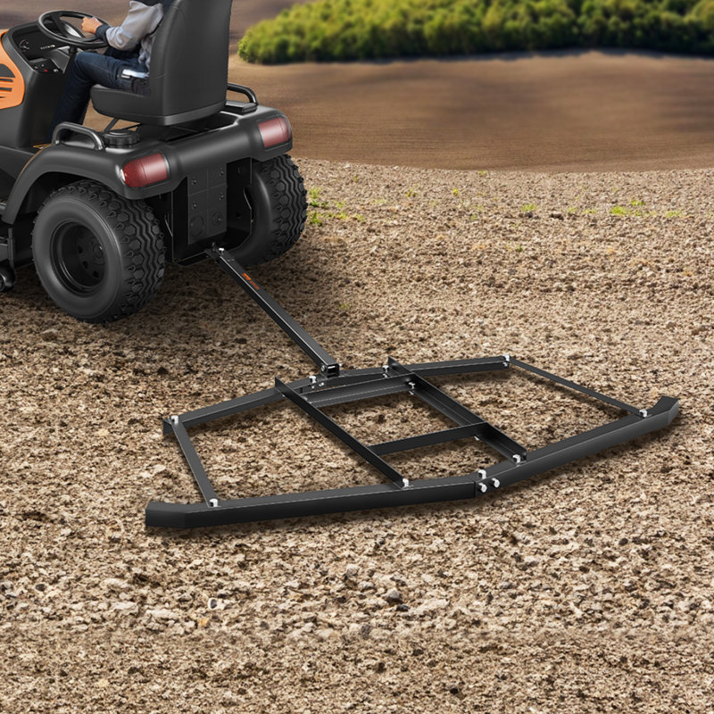 Driveway Drag, Width Tow Behind Drag Harrow, Q235 Steel Driveway Grader, 3.54" H x 68.89" W x 67.71" D
