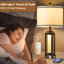 Ensemble de lampe de chevet noire 25,5 "avec ports USB et veilleuse Tatyanna, prise de courant intégrée-329574840