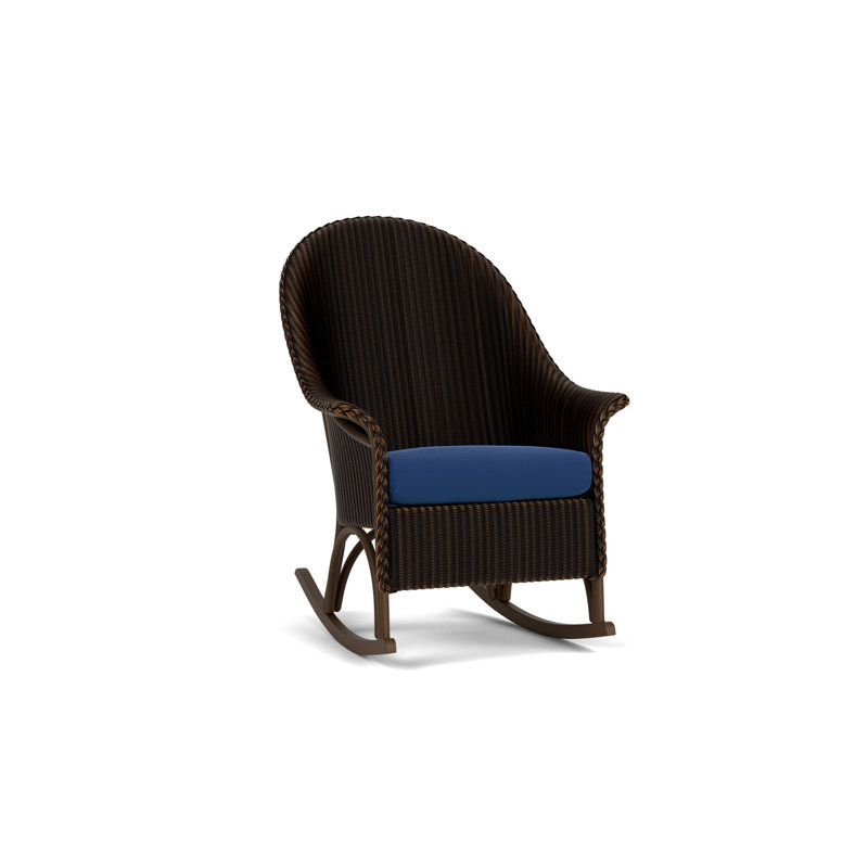 Universal Loom Accessories Outdoor Rocker Chair, Flagship Lapis Sunbrella®, Mink