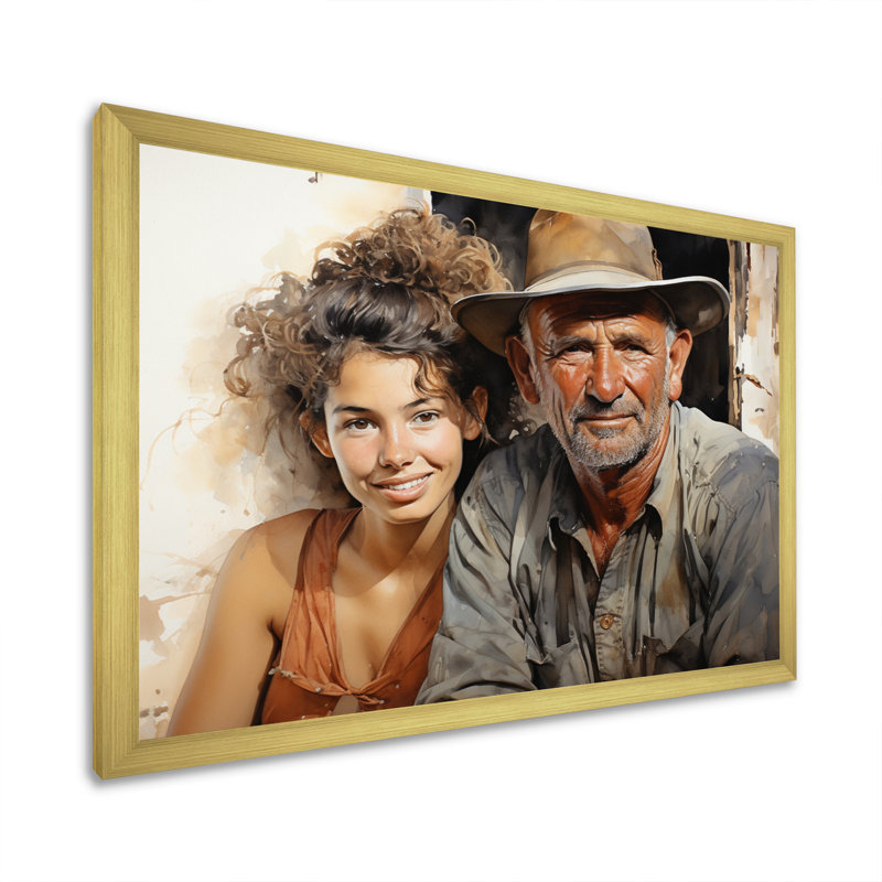 " Cuban Familly Portrait ", Gold Single Picture Framed, 30" H x 40" W x 1.5" D