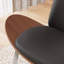 Chaise longue rembourrée en similicuir avec base en métal-65239547