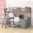 Wood Loft Bed With Desk And Shelves-1212498773-1212498775