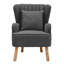 Aeroome Upholstered Wingback Chair with Footstool-1952924713