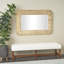 Miroir mural en osier / rotin
