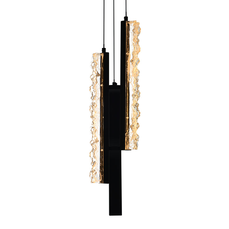 Zamarripa 3 - Light LED Unique/Statement Pendant, Black