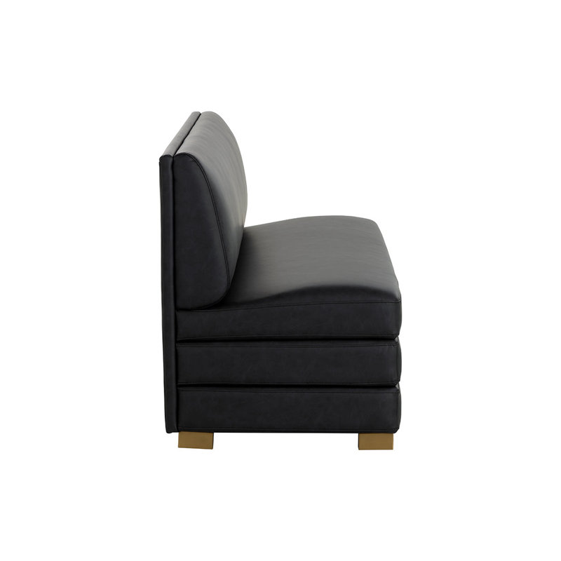 Radcliff Upholstered Dining Bench, Bravo Black
