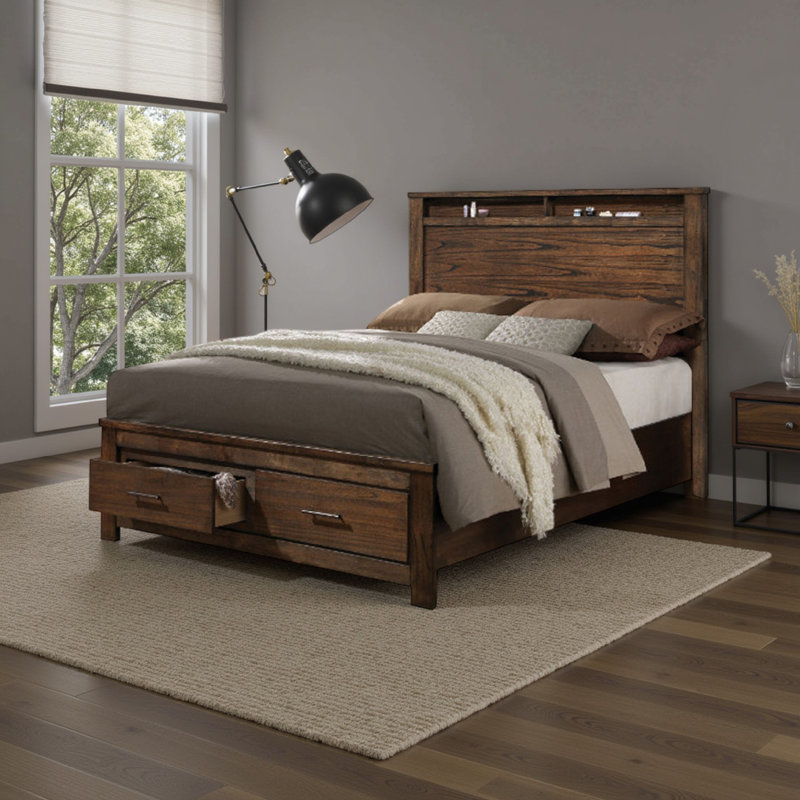Grand lit standard avec rangement Cassandra