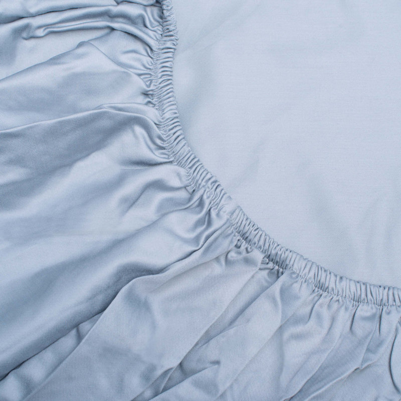  Ensemble de draps en percale 100% coton à densité de tissage 300 fils Harwood, Brume bleu