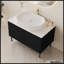 Meuble-lavabo 36 po avec lavabo intégré en céramique et tiroirs à fermeture en douceur, autoportant ou mural pour salle de bain moderne-780282359