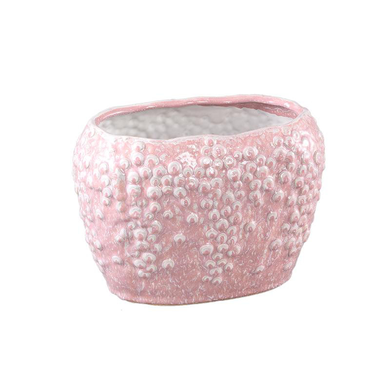 Baltzer Ceramic Pot Planter, Pink