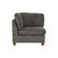 Spacieux canapé modulaire en chenille gris 6 modulaires avec 2 canapés d'angle, fauteuils sans accoudoirs et repose-pieds pour un espace de vie confortable en forme de L 6 pièces