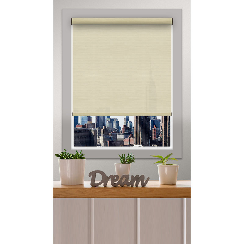 Rideau roulant obscurcissant sans cordon, Beige, l 42 po x L 48 po