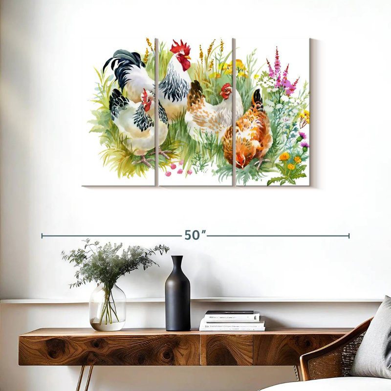 Chicken Posse, 24" H x 38" W