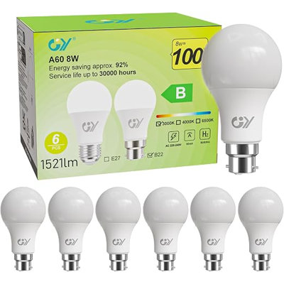 8 W A60 BA22d/Bayonet Cap 3000 K LED Smart Bulb