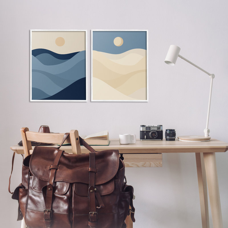  Boho Waves & Dunes, ensemble de 2 giclées par Daphne Polselli, H 20 po x l 16 po