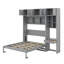 Lit escamotable mural avec bureau, armoire supérieure et tablettes de rangement, lit pliable peu encombrant-1725062337