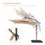 Parasol en porte-à-faux 98,4 po Dailan