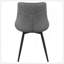Chaise d'appoint pivotante grise touffetée (ensemble de 2) avec rembourrage moelleux et design Mid-Century moderne, parfaite pour un dîner confortable