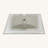 White Rectangular Single Vanity Top with 1 Faucet Hole and Overflow (Sink Only)