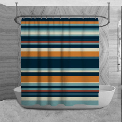 Tenee Striped Shower Curtain