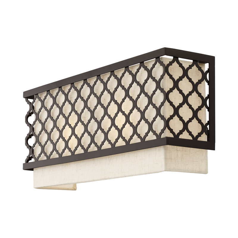 Mance Steel Flush Mounted Sconce, 7" H x 16" W x 3.88" D