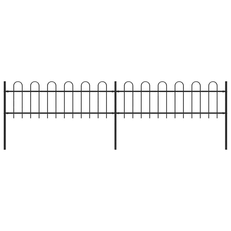 Verla Hoop Top Picket Fence Panel, 60cm H x 340cm W x 0.5cm D