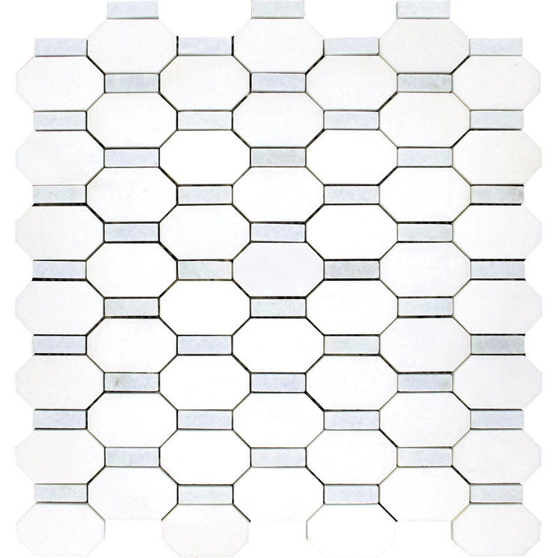 Carreau de plancher et de style métro en pierre naturelle 11 po x 12 po