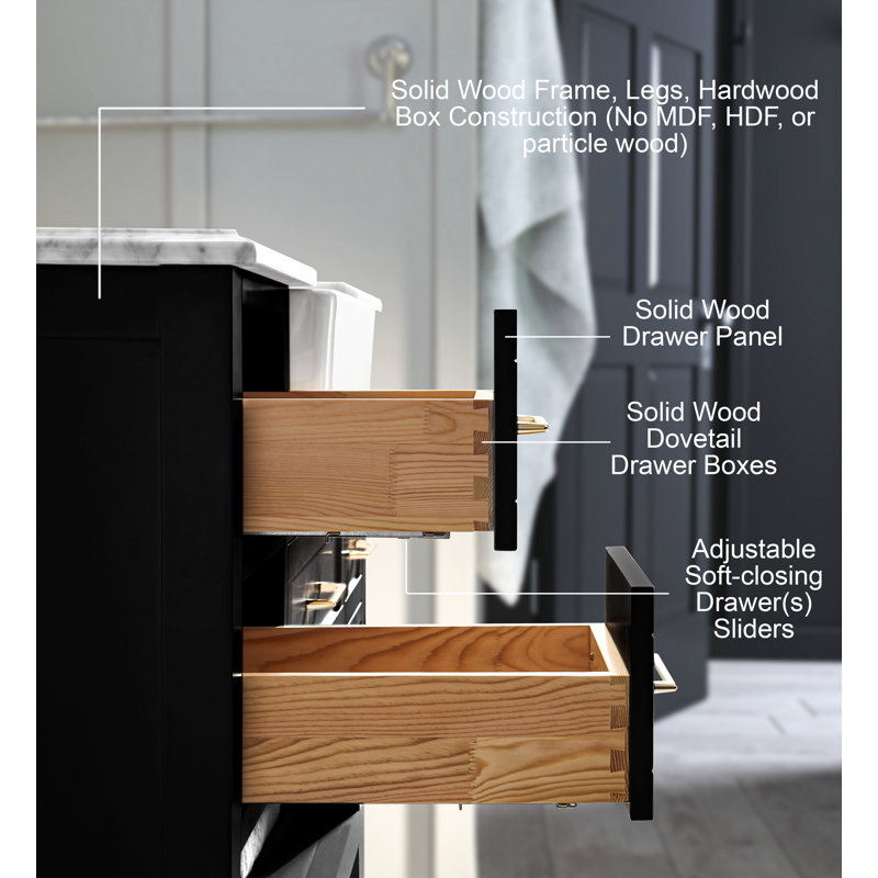 48'' W Single Vanity, Black Onyx