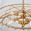 Lustre réglable à 8 lumières en verre doré à plusieurs niveaux-543217857-543217856