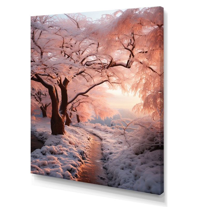 «Winter Landscape Frozen Sunlight I», reproduction d'art sur toile, H 20 po x l 12 po x P 1 po, Toile tendue