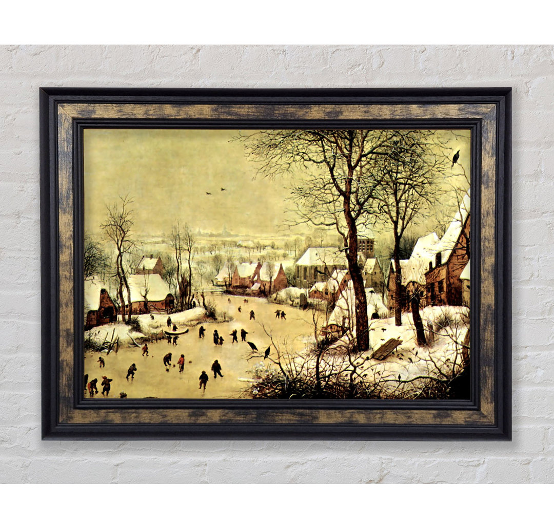 Pieter Bruegel Winterlandschaft mit Schlittschuhläufern - Druck