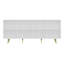 Élégante console blanche de 70,9 po x 29,5 po x 18,5 po | 100% panneau de particules enduit de mélamine, épaisseur: 0,7 pouce | Conception moderne pour le salon et le vestibule, solution de rangement durable et élégante-2012989008