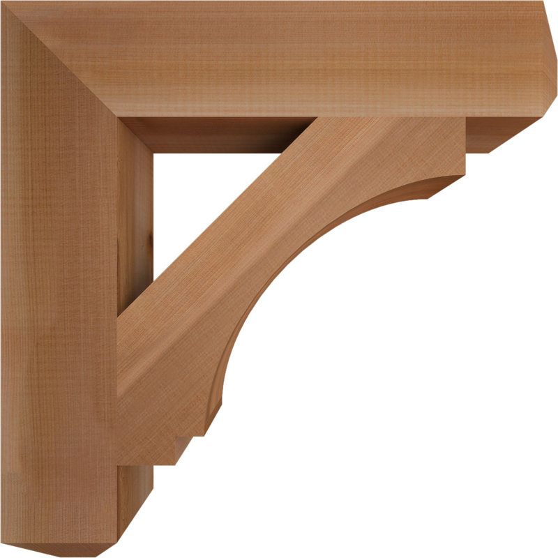 Imperial Craftsman Bracket, 20" H x 3.5" W x 20" D, Western Red Cedar (Smooth)