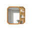 Armoire de rangement murale à miroir en bois 31,5 "X 23,82" avec tablettes de rangement