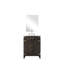 24 po De salle de bain en chêne brun, avec comptoir en acrylique, miroir, meuble-lavabo simple en chêne, comptoir,-121569602