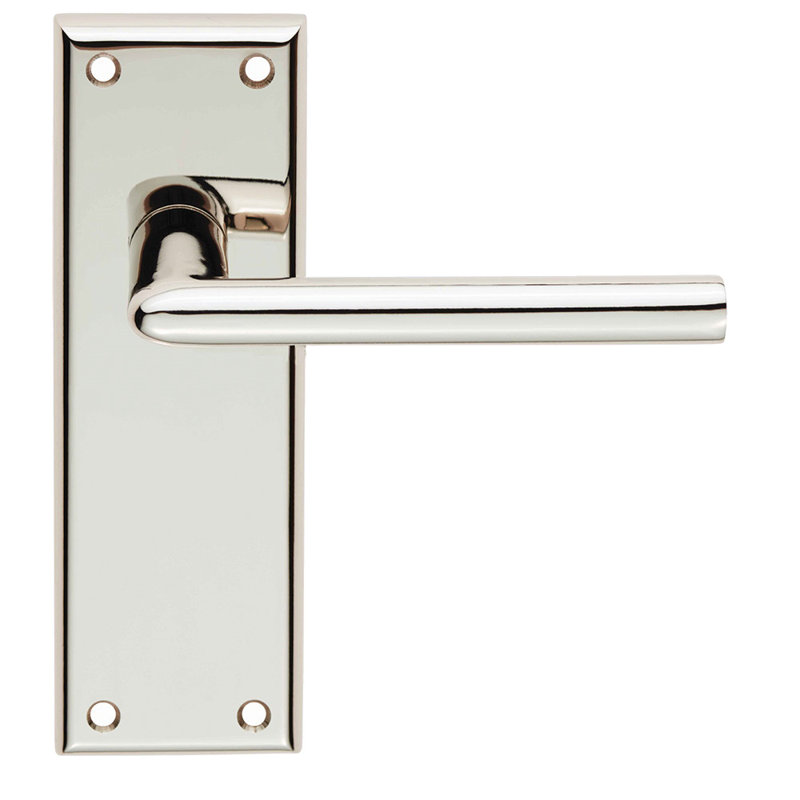 Dieci Latch Door Handle, Polished Nickel