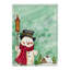 « bonhomme de neige avec nichoir », art sur toile-31977824