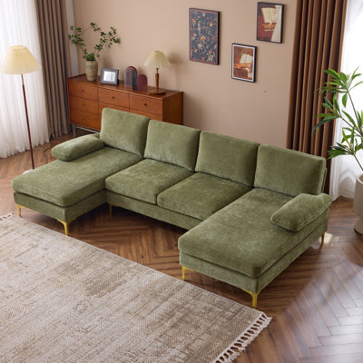 Trego Upholstered U-Shaped Sectional Symmetrical