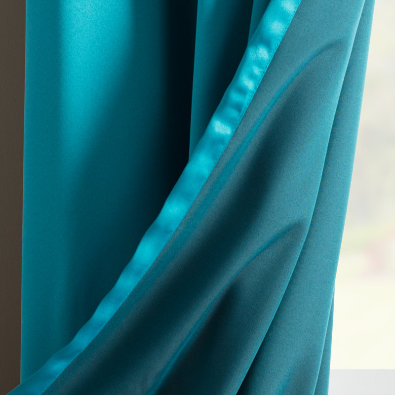 Panneau de rideau à oeillets à économie d'énergie thermique - Basics by Wayfair ™, Marin, 1 Panel, l 54 po x L 54 po