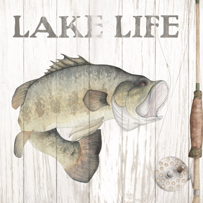 Lake Fishing II - Wrapped Canvas Print