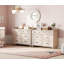 Commode pour enfants avec 12 tiroirs, commode de chambre beige pour le salon, couloir