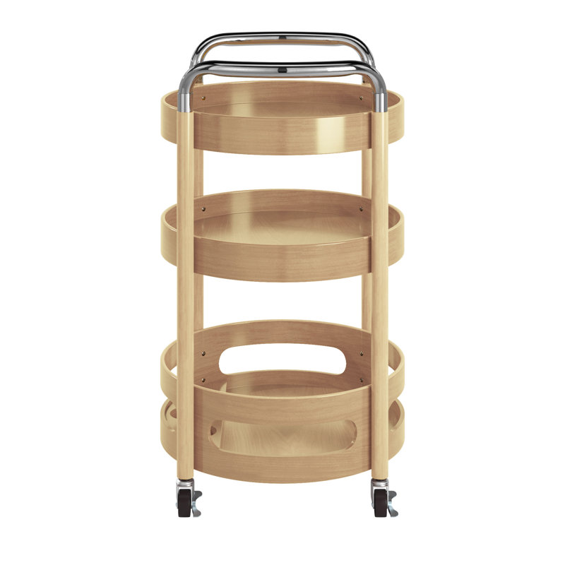 Olen Olen Bar Cart, Oak, Oak