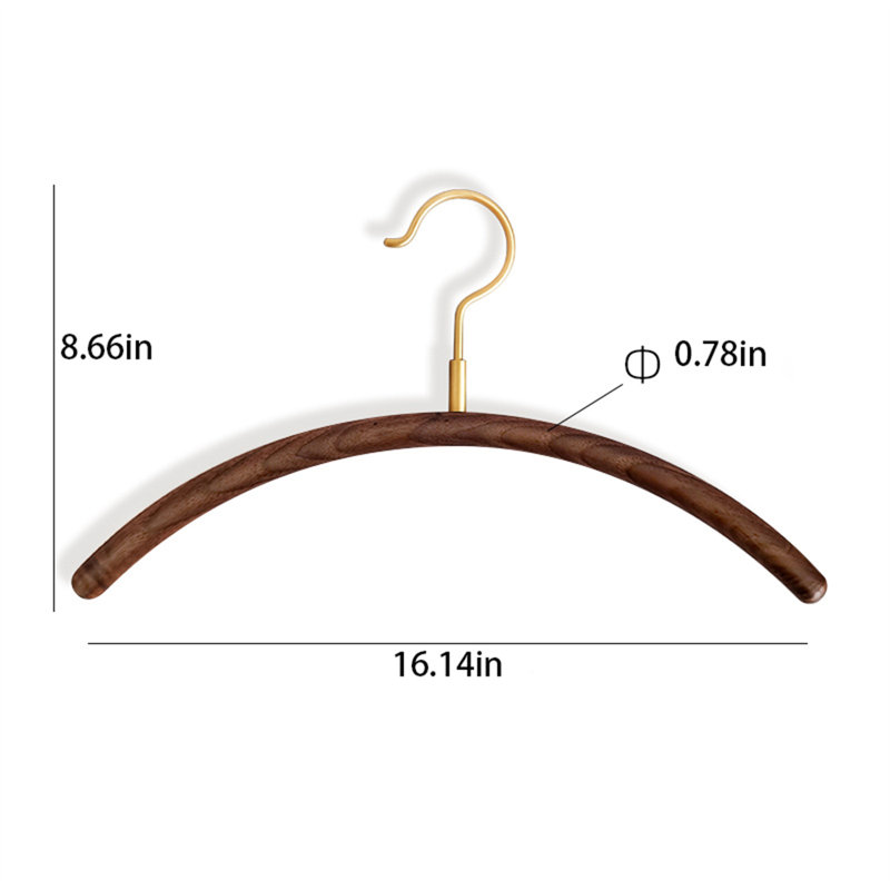 Cintre en bois massif et laiton, 5