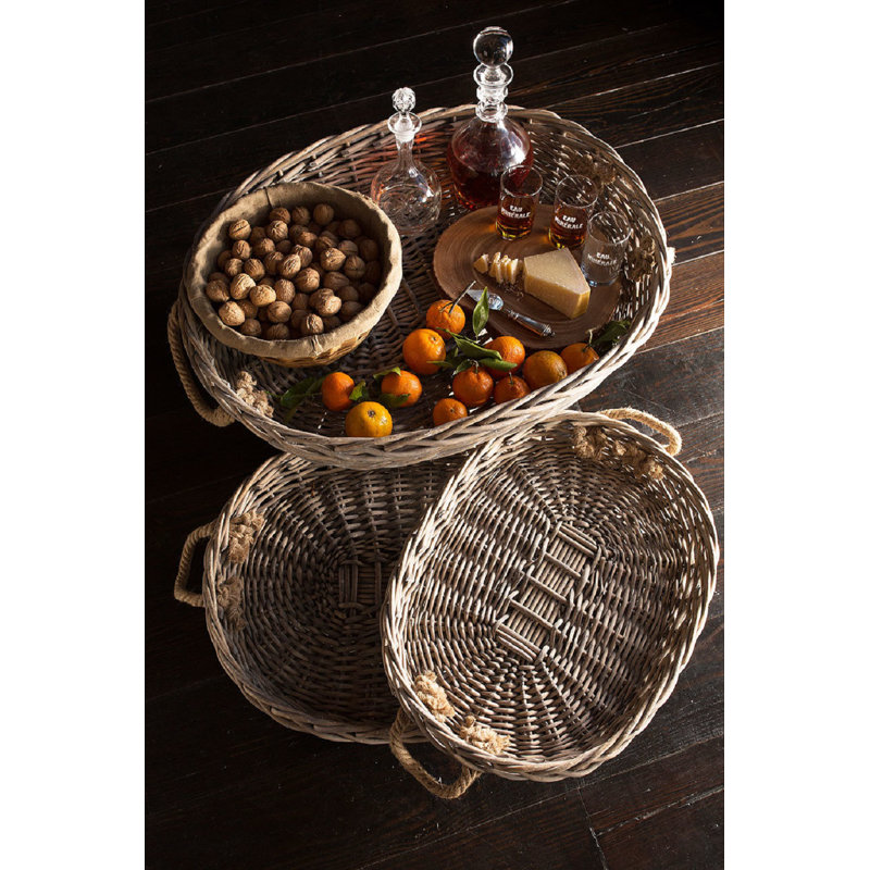 Ensemble de plateaux décoratifs 3 pièces oval willow Kaminski