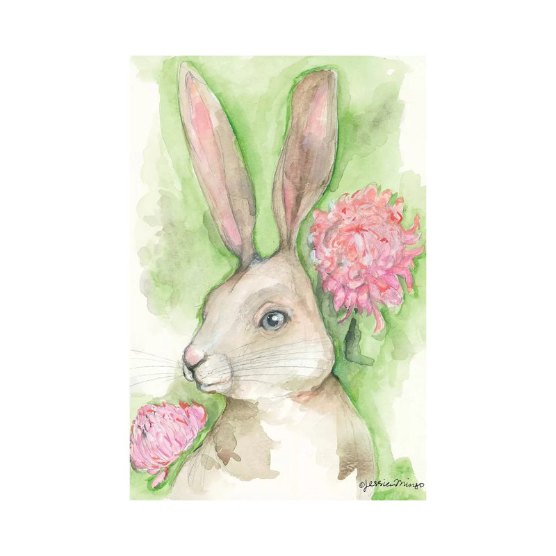 Ruby The Rabbit by Jessica Mingo - Wrapped Canvas Print, 66.04 cm H x 45.72 cm W x 1.91 cm D