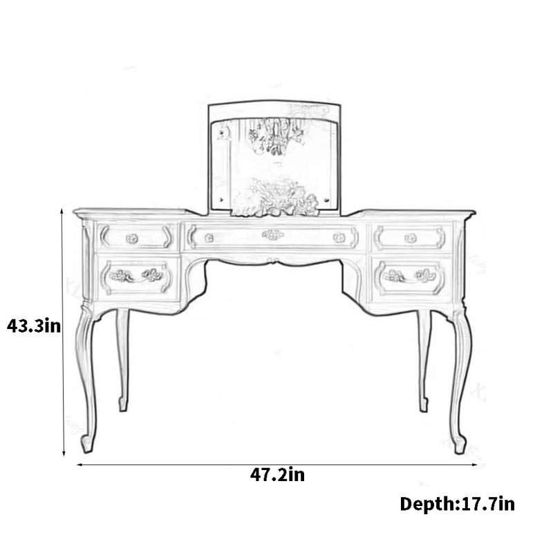 Commode de luxe rétro